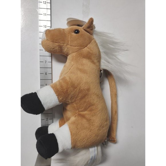 2004 Wishpets "Major" Horse Soft Plush Purse Bag w/Zipper Brown White Stuffed - Picture 6 of 11